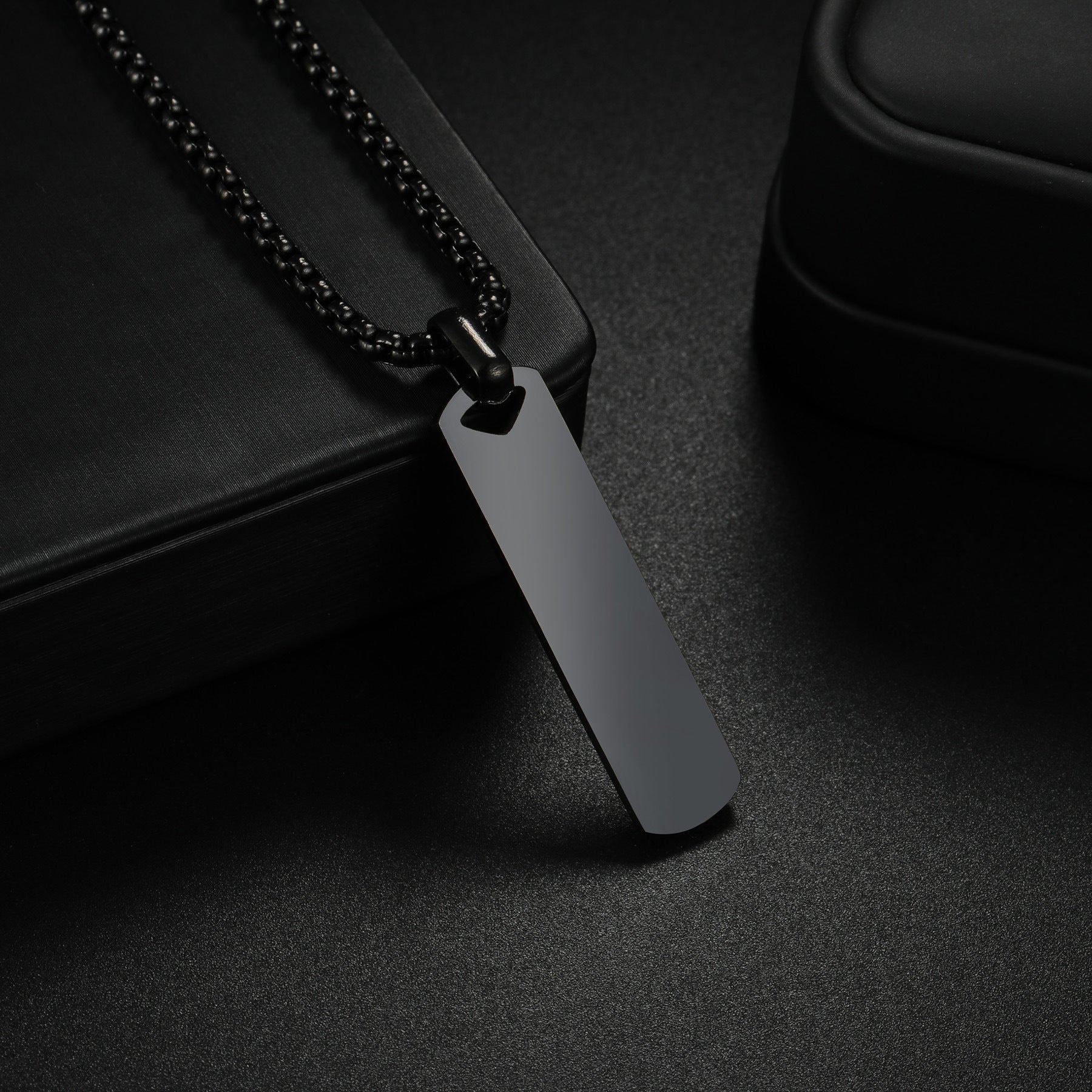 Laser Engraving And Image Carving Necklace Made Of Titanium Steel
