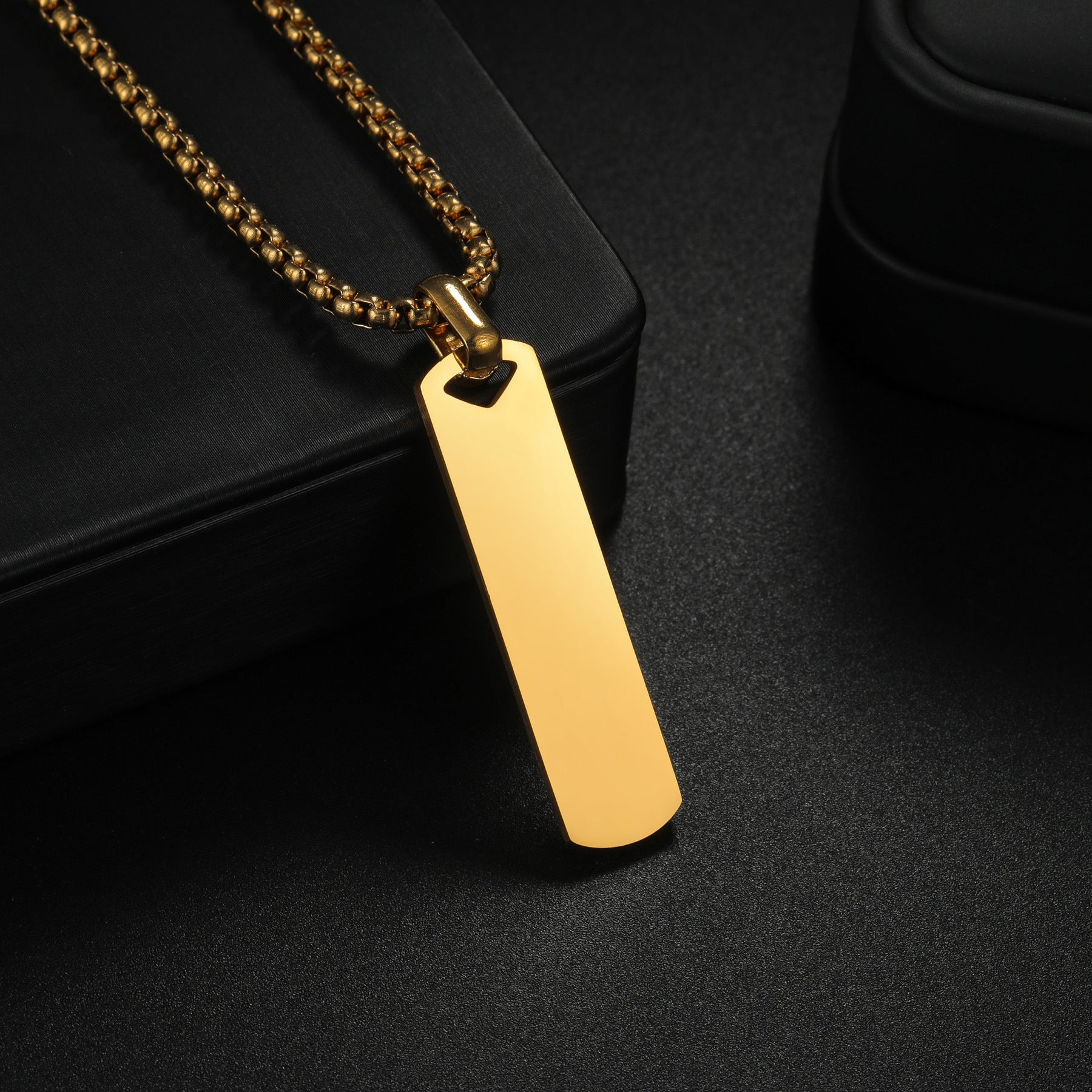 Laser Engraving And Image Carving Necklace Made Of Titanium Steel