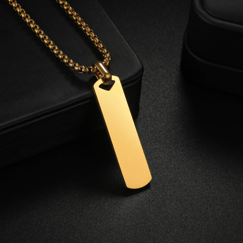 Laser Engraving And Image Carving Necklace Made Of Titanium Steel